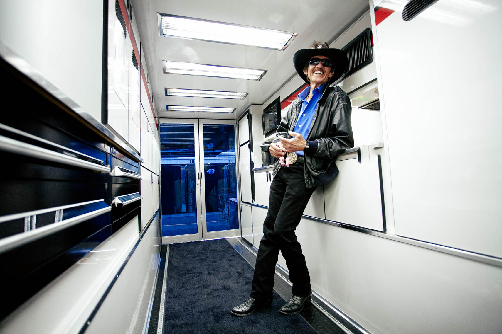 Richard-Petty-inside-hauler